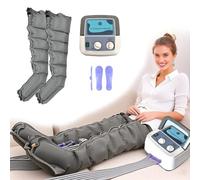 Compression d'air Jambe Masseur, 6 Cavités Bottes Pressothérapie pour Jambes, Appareil De Drainage Lymphatique Pressotherapie Jambes Et Ventre Bras, Amélioration De Douleur Relaxation