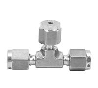 Compression Ferrule Connecteur en acier inoxydable Tee Diamètre égal 316 Die Forgeage SS6003 Pipe de conduite hydraulique de l'eau de gaz à l', 3mm-12 mm (U3)