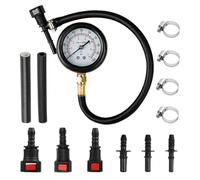 Compression Tester Universal 25cm, Engine Diagnostic Tool Kit, with Multiple Adapters, Quality Precision Design System Build, Oil Pressure Testing Gauge, for Cars Trucks Motorcycles and Daily Uses