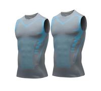 Compression Vest for Men - Posture Corrector Tank Top with Sweat Shirt Weight Loss Design, Offering Confidence & Strength (#1)