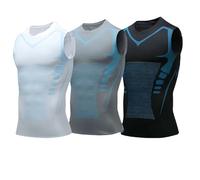 Compression Vest for Men - Posture Corrector Tank Top with Sweat Shirt Weight Loss Design, Offering Confidence & Strength (#7)
