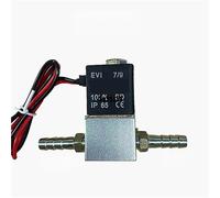 Compressor Valve 1/4" Normally Closed Pneumatic Aluminum Solenoid Valves DC 12V 24V 110V 220V Voltage 2 Way For Air Water Oil(8mm set,24V DC)