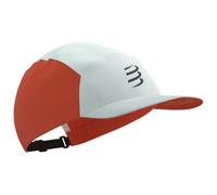 Compressport Casquette 5 Panel – légère et respirante – Unisexe Blanc/Tigerlily Taille unique