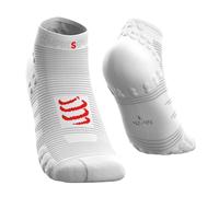 COMPRESSPORT Homme Pro Racing Socks V3.0 Low Chaussette Running, Blanc, 45-47 EU