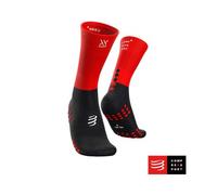Compressport Chaussette Comp Moyenne Taille 3 Noir Rouge 1 Paire