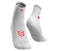 COMPRESSPORT Chaussettes Course, Pro Racing Socks V3 Run High, Blanc
