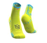 COMPRESSPORT Homme Pro Racing Socks V3.0 High Chaussette Running, Jaune Fluo, 42-44 EU