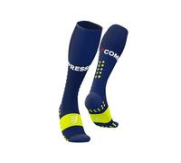 COMPRESSPORT, Chaussettes de Compression Full Socks Run, Bleu, 42-44