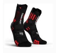 COMPRESSPORT Chaussettes De Trail, Pro Racing Socks V3.0, Noir Rouge, 45-48