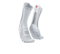 COMPRESSPORT Chaussettes Pro Racing V4.0 Bike, Blanc/Alliage, S Mixte