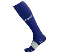 Chaussettes Compressport Full Socks Run bleu violet - T1