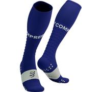 Compressport Full Socks Run Chaussettes de genou T1 Bleu
