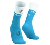Chaussettes compressport mid compression v2 0 bleu blanc