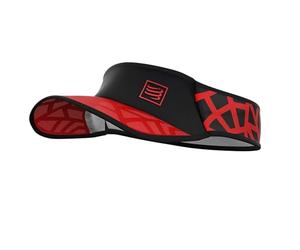 COMPRESSPORT Mixte Spiderweb Ultralight Visor Visière Sport, Rouge/Noir, Taille Unique EU