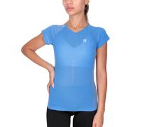 T-shirt Compressport Performance manche courte bleu femme - L