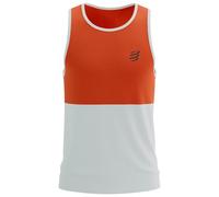 Compressport - Performance Singlet - T-shirt de running - L - tigerlily / star white