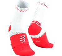Chaussettes compressport pro marathon v2 0 blanc rouge