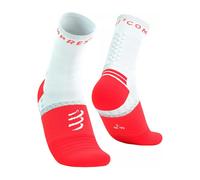 Compressport Chaussettes Pro Marathon V2.0 Blanc/Rouge Unisexe T2