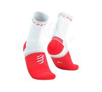 Chaussettes Compressport Pro Marathon v2.0 blanc rouge brillant - T2