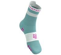 Compressport - Pro Racing Socks V4.0 Run High - Chaussettes de running - T2 - EU 39-41 - ether / neon pink