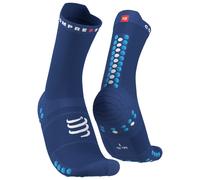 Compressport Chaussettes de running Pro Racing V4.0 Run High T3 EU 42-44 Bleu Sodalite