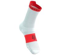 Compressport - Pro Racing Socks V4.0 Run High - Chaussettes de running - T3 - EU: 42-44 - white / fluo red