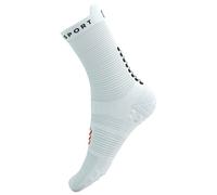 Compressport Chaussettes Pro Racing Socks V4.0 Run High Blanc/Noir/Rouge