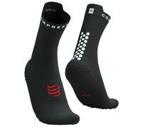 Chaussettes Compressport Pro Racing v4.0 Run High noir blanc rouge - T3