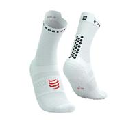 Compressport Chaussettes de running Pro Racing Socks V4.0 Run High - Mixte - Blanc/Noir T1 35-38
