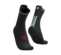 Chaussettes Compressport Pro Racing v4.0 Run High noir blanc rouge - T2