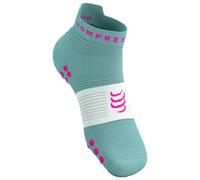 Compressport - Pro Racing Socks V4.0 Run Low - Chaussettes de running - T3 - EU 42-44 - ether / neon pink