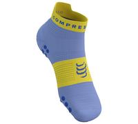 Compressport - Pro Racing Socks V4.0 Run Low - Chaussettes de running - T3 - EU: 42-44 - jacaranda / maize / dazzling blue