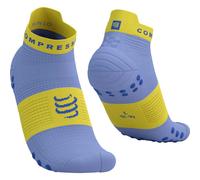 COMPRESSPORT Pro Racing Socks V4.0 Run Low - Mixte - Bleu / Jaune - taille 42-44- modèle 2025