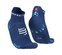 Chaussettes Compressport Pro Racing v4.0 Run Low bleu marine - T4