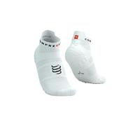Compressport Chaussettes de running Pro Racing Socks V4.0 Run Low Unisexe T2 (EU 39-41) Blanc/Noir
