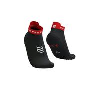Chaussettes Compressport Pro Racing v4.0 Run Low noir rouge intense - T2