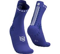 Compressport Pro Racing Socks V4.0 Trail Bleu - Chaussettes de running hommes 42/44