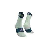 Compressport - Pro Racing Socks V4.0 Trail - Chaussettes de running - T4 - EU: 45-48 - almost aqua / stargazer / cyclamen