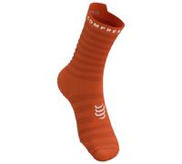 Chaussettes compressport pro racing v4 0 ultralight run high rouge