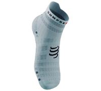 Compressport - Pro Racing Socks V4.0 Ultralight Run Low - Chaussettes de running - T4 - EU 45-48 - white / alloy