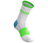Compressport - Pro Racing Socks Winter Run - Chaussettes de running - T4 - EU 45-48 - star white / norse blue / neon green