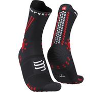 Chaussettes compressport pro racing socks v4 0 trail noir rouge