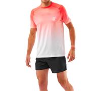 Maillot manches courtes compressport performance rouge blanc homme