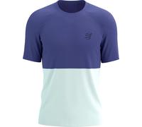 Compressport - T-shirt de trail/running - Performance SS Tshirt M Orient Blue/Star White pour Homme - Taille S - Bleu Bleu S