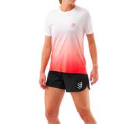 Compressport - T-shirt de trail/running - Performance SS Tshirt W Fluo Red/White pour Femme - Taille M - Rouge Rouge M