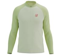 Compressport - Trail Half Zip L/S T-Shirt - T-shirt de running - S - sugar swizzle / shadow lime