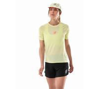 T-shirt Compressport Trail Racing manches courtes vert citron femme - S