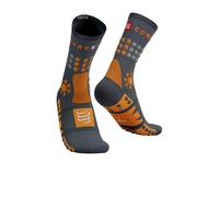 Chaussettes Compressport Trekking gris foncé orange - T3