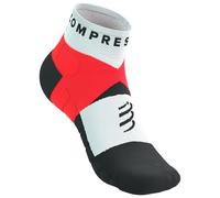 Chaussettes compressport ultra trail low rouge blanc
