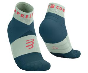 COMPRESSPORT Ultra Trail Low Socks - Mixte - Vert / Bleu - taille 35-38- modèle 2025